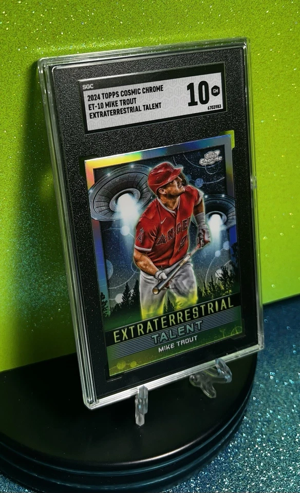 Mike Trout 2024 Cosmic Chrome ET-10 Extraterrestrial Talent SGC Mint 10 🔥 🥵  - Image 2 of 4