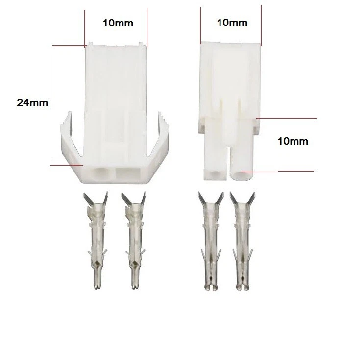 10x Pairs Mini Small Tamiya EL-2P Male Plug Connector RC Battery or Charger - UK - Image 3 of 3