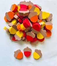 50 Fall Acorn Mini Erasers Teacher Supply Sorting Math Center  Counter Autumn