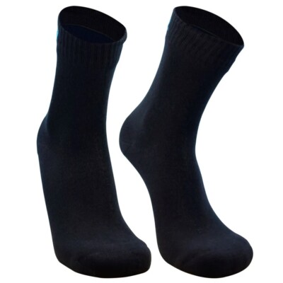 Dexshell ultradünne wasserdichte Crew-Radsocken in Schwarz