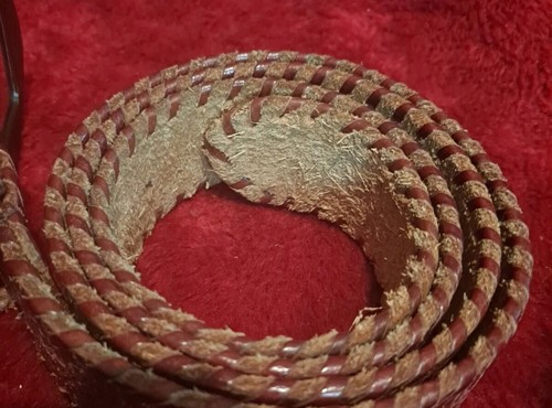 Hollister Womens Belt Leather Studded Birds Swallows Sz L Rustic Boho - Picture 8 of 9
