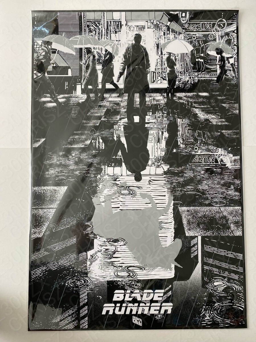 Blade Runner Chris Thornley Raid71 Noir Metallic Poster Print