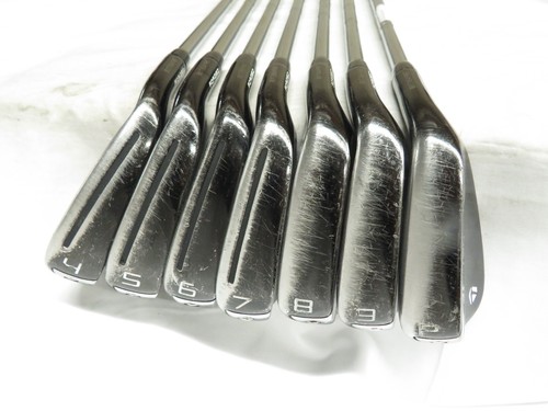 Used TaylorMade P-790 Black Iron Set 4-PW N.S. Pro Stiff Flex Steel Shafts - Picture 2 of 8