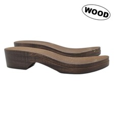 Dark wooden frame for shoes clogs sandals - heel 5cm - WOOD 9
