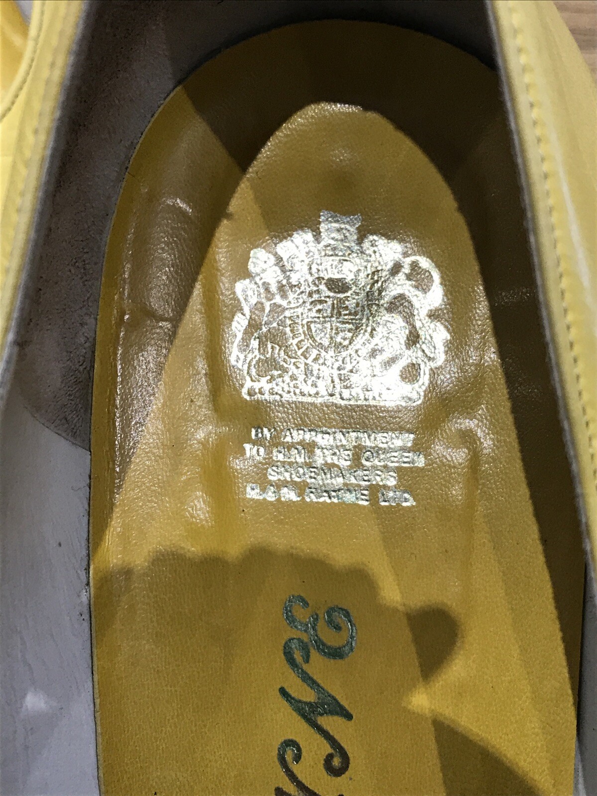 Vintage 1980s Yellow Leather Heels by Rayne, Size 8 - UK 5.5 3