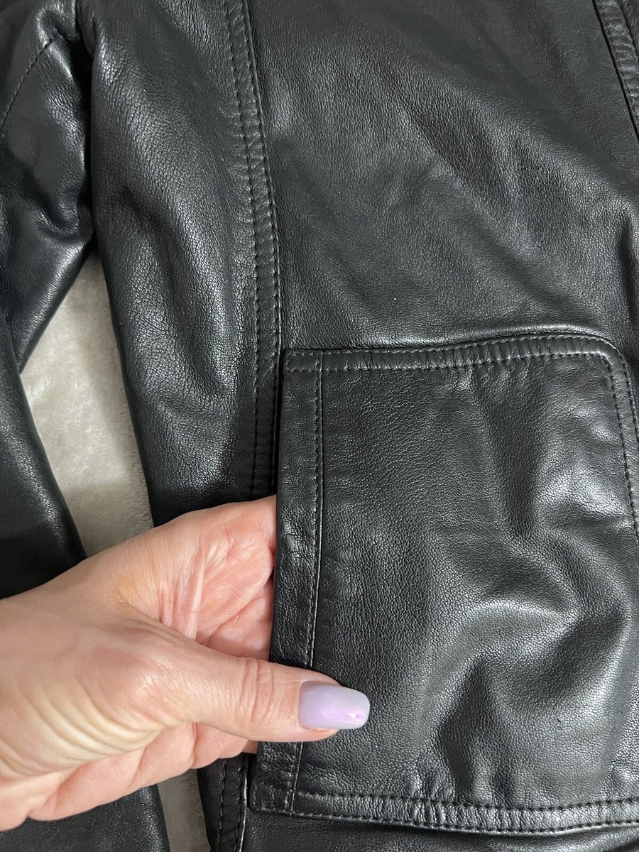 DOLCE & GABBANA Jacket Black 100% Leather Full Zip WMN DOLCE & GABBANA Jacket Black 100% Leather Full Zip WMN