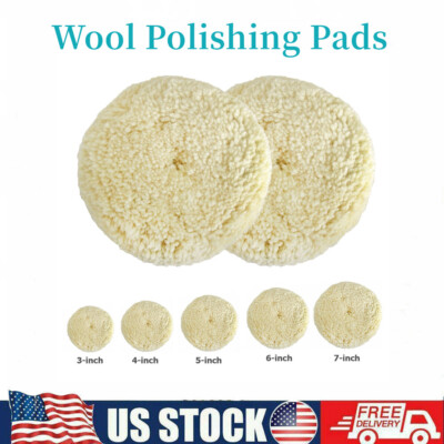 Wool Polishing Pads 3''4''5''6''7'' Buffing Pad Hook & Loop For Cutting & Polishing
