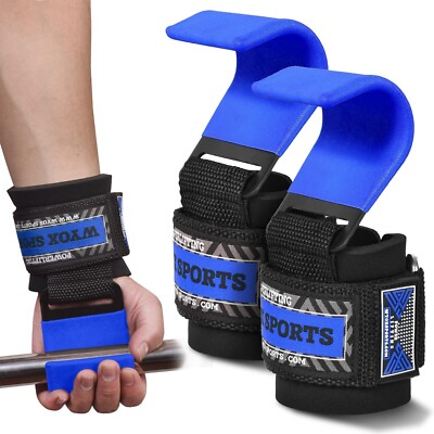 WYOX Weight Lifting Hooks, Wrist Straps, Gym Hooks, Pull-Up Hooks & Straps