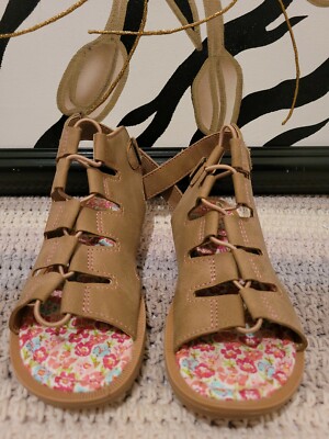 American Eagle AE White Reflective Silver girls shoes Sandals 3 Flat