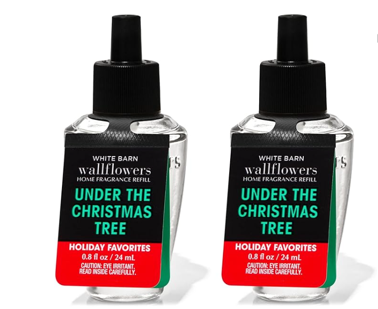 BBW Under The Christmas Tree Wallflowers Home Fragrance Refill Bulbs, Lot of 4-image