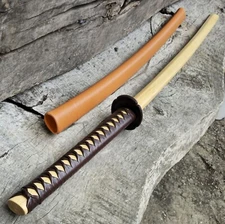 Wooden long bokken Daito Odachi 114 cm (44.9") with saya and tsuba  - Hornbeam