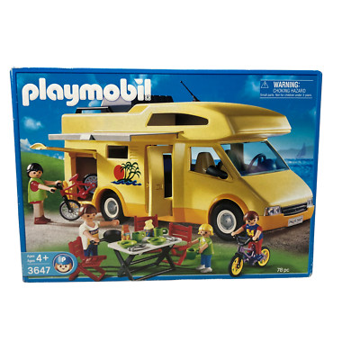 NIB Playmobil #3647 Family Camper Motor Home Vehicle RV Travel  Family Trip 