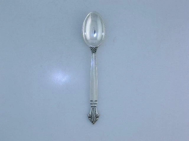 Sterling GEORG JENSEN 4 1/2" five o'clock Spoon ACANTHUS Denmark ~$39 each - Изображение 2 из 4