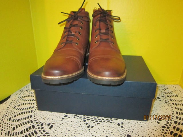 Cole Haan Nathan Cap Toe Boot, Chestnut Leather Size 9 M Brand New | eBay