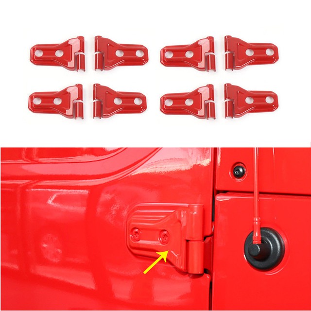fits 20182021 Jeep Wrangler JL 4dr Red Car Door Hinge Cover Trim