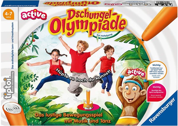 Ravensburger Tiptoi® Active Spiel 00075, Dschungel-Olympiade, Bewegungsspiel-Neu-image