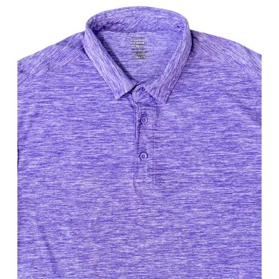 Members Mark Mens Performance Golf Polo Shirt Purple Space Dye Top Medium