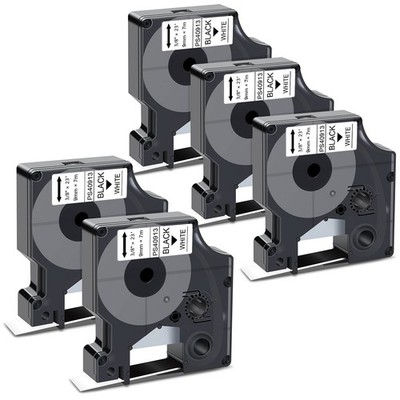 Compatible Label Tape Replacement for Dymo D1 40913 S0720680 Black on White R...