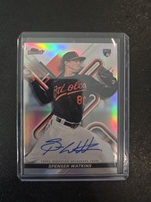 2022 Topps Finest Spenser Watkins #FA-SW Rookie On Card Auto RC Orioles Signed