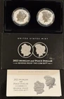 🇺🇲🔥2023 Morgan and Peace Silver Dollar Two-Coin Reverse Proof Set. Box & COA