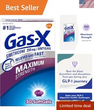 Maximum Strength Gas Relief Softgels with Simethicone 250 mg - 30 Count