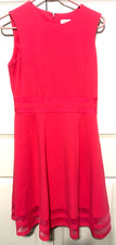 Calvin Klein 8 Pencil Sheath Orange Zip Sleeveless Dress NEW