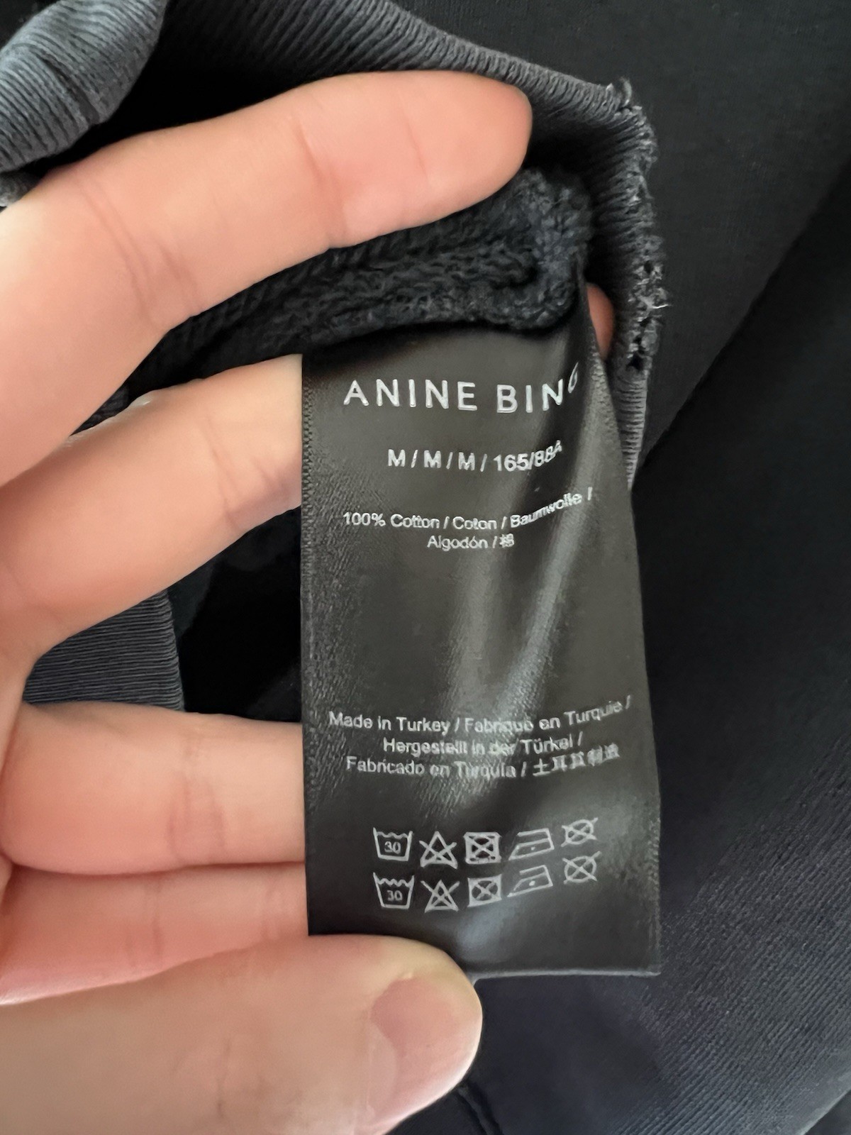 ANINE BING GREY COTTON HOODIE MEDIUM image 6