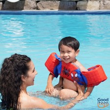 Swimways Spider-Man Swim Trainer Life Jacket: Youth Buckle Vest, Marvel Design