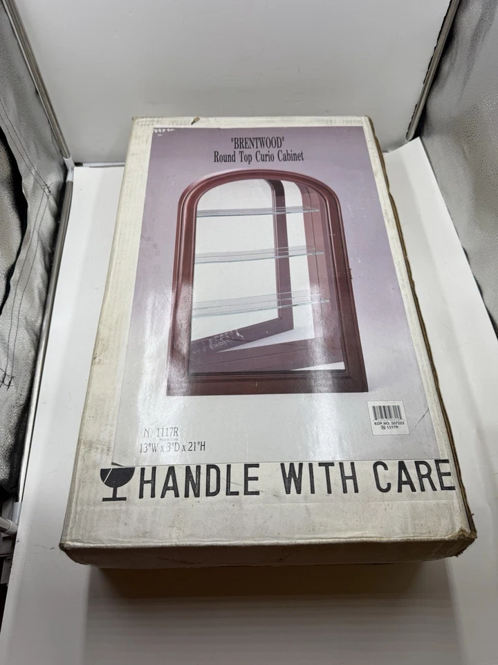 NUEVO Armario de curiosidades con tapa redonda vintage espejo decoración del hogar baño botiquín Foto 2 de 4