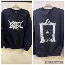 GRATEFUL DEAD CREWNECK-BLACK METAL-DEADHEAD-JERRY GARCIA-BOBBY WEIR-DEAD & CO