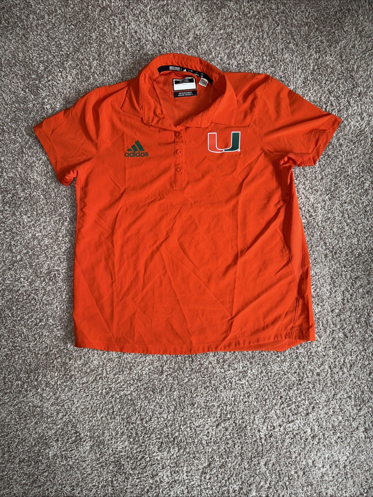 Univ Of Miami Orange Polo Shirt