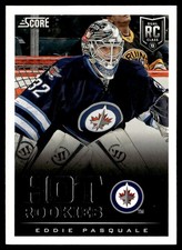 2013-14 Score Edward Pasquale Auto Winnipeg Jets #596