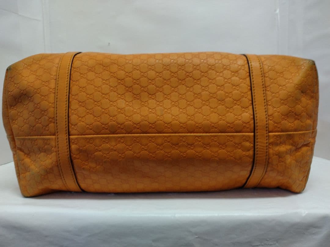 GUCCI Micro Guccissima Tote Bag Leather Orange B condition thumbnail 3