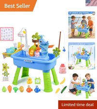 Upgraded Toddler Sand Water Table Toy with Electric Water Pump, Kids Sand Wat...