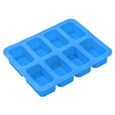Silikon Seifenform Rechteck &ndash; Silikonform f&uuml;r 8 kleine Seifenst&uuml;cke (6 x 3,5 cm)