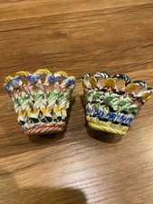 J. MILES Boston Ceramic Planter Trinket Handm...