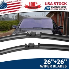 High Quality 26" + 26" Windshield Wiper Blades OEM Quality Side Lock Bracketless