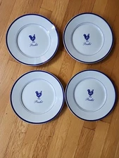 SET OF 4- The Cellar Macy's Blue Poulet Salad Dessert Plates 8 3/4”
