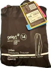 Image of Gelert Ladies Packaway Trousers Size 14 Black