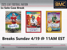 Antwann Hill Jr. 2025 Leaf Football Nation Solo Pack 1x Case Break #42