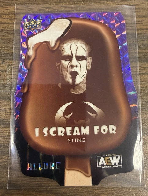 2022 Upper Deck Allure AEW - I Scream for Sting #ISF-9 Purple Diamond /10