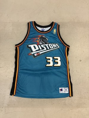Vintage Detroit Pistons Grant Hill Champion Authentic Jersey Gold