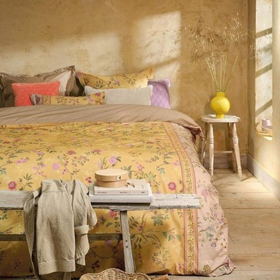 PIP STUDIO Bhodi Flower Double Duvet Cover with Pillowcases Yellow