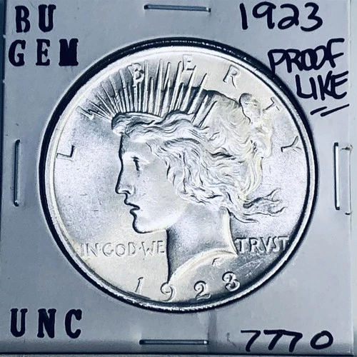 1923 P BU GEM PEACE SILVER DOLLAR UNC MS+++ U.S. MINT RARE COIN 7770