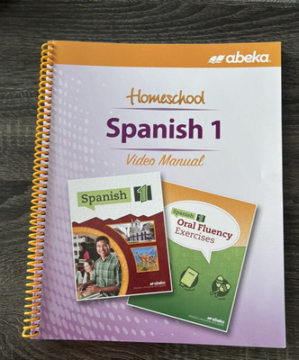ABeka Spanish 1 Vidoe Manual Homeschoo - No Writing  / Complete with Grade Sheet