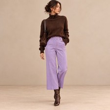 Maeve Anthropologie The Colette Wide Leg Pants Lavender Purple 28P Petite NEW