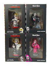 Juego de 4 figuras de terror Scream Ghost Face Dash Dancer de 3" coleccionables rosa, arte...