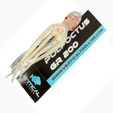 Vertical Trolling Polpoctus 190Gr Brown Glitter Uv Glow Red