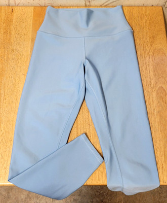Alo Women's Yoga High-Waist Airlift Light Baby Blue Leggings Yoga Gym Run Size S