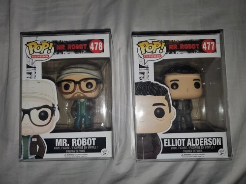 Lot Of 2 - Mr. Robot #478 and Elliot Alderson #477 Funko POP! Television